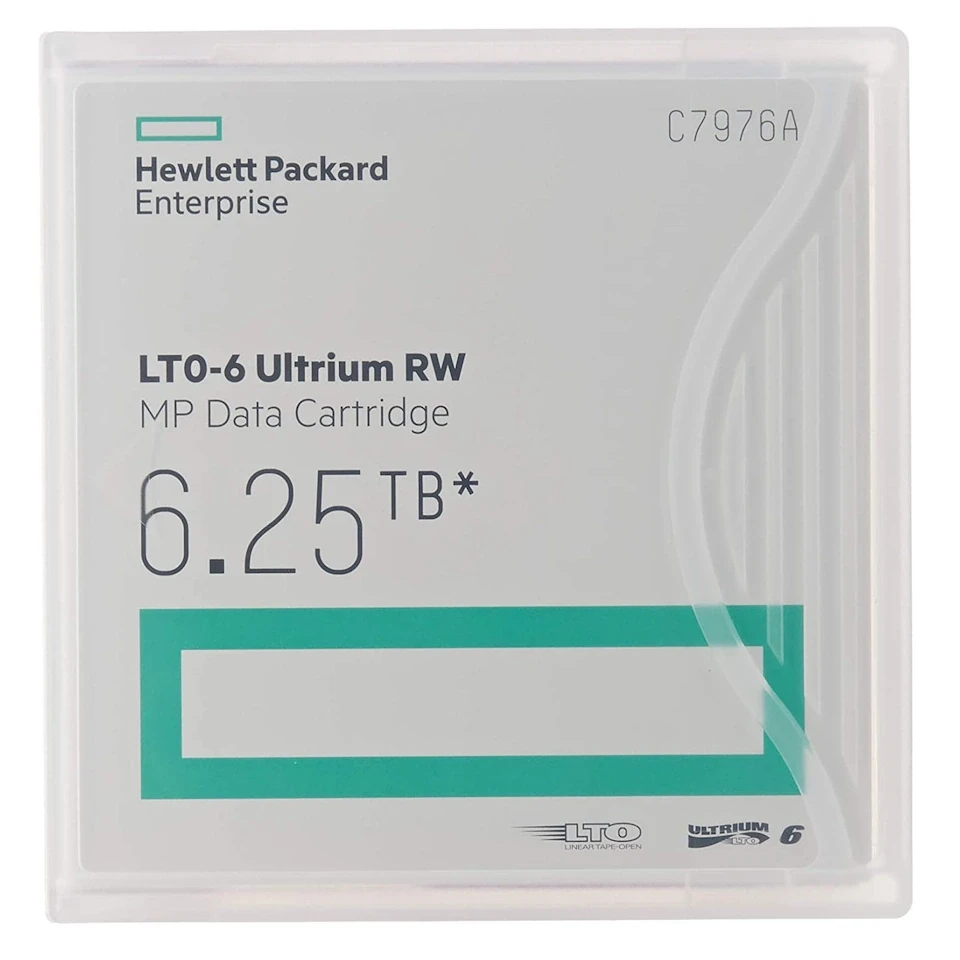 hp-c7976a-lto6-data-cartridge HP C7976A LTO-6 Ultrium 2.5TB/6.25TB RW Data Kartuş - Görsel 1