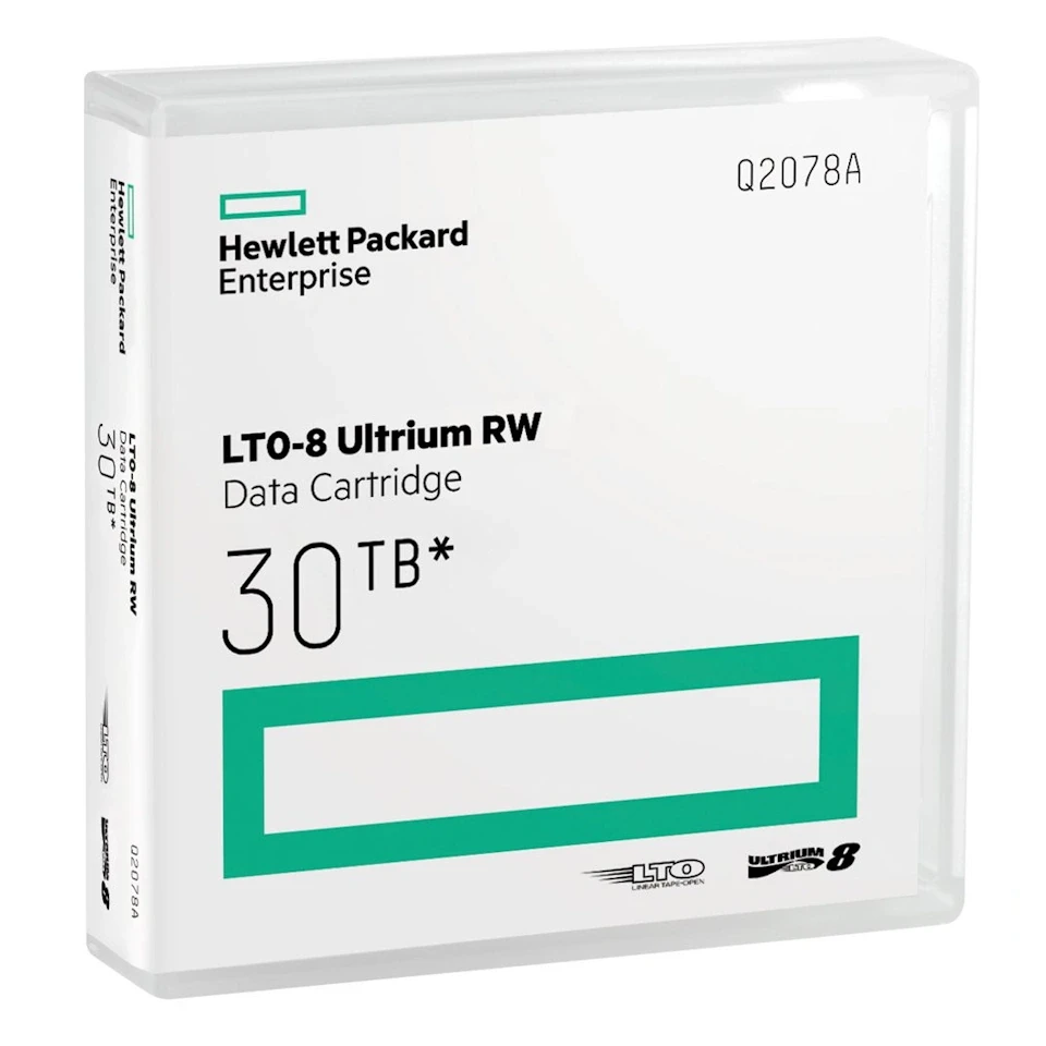 hp-q2078a-lto8-data-cartridge HP Q2078A LTO-8 Ultrium 12TB/30TB RW Data Kartuş - Görsel 1