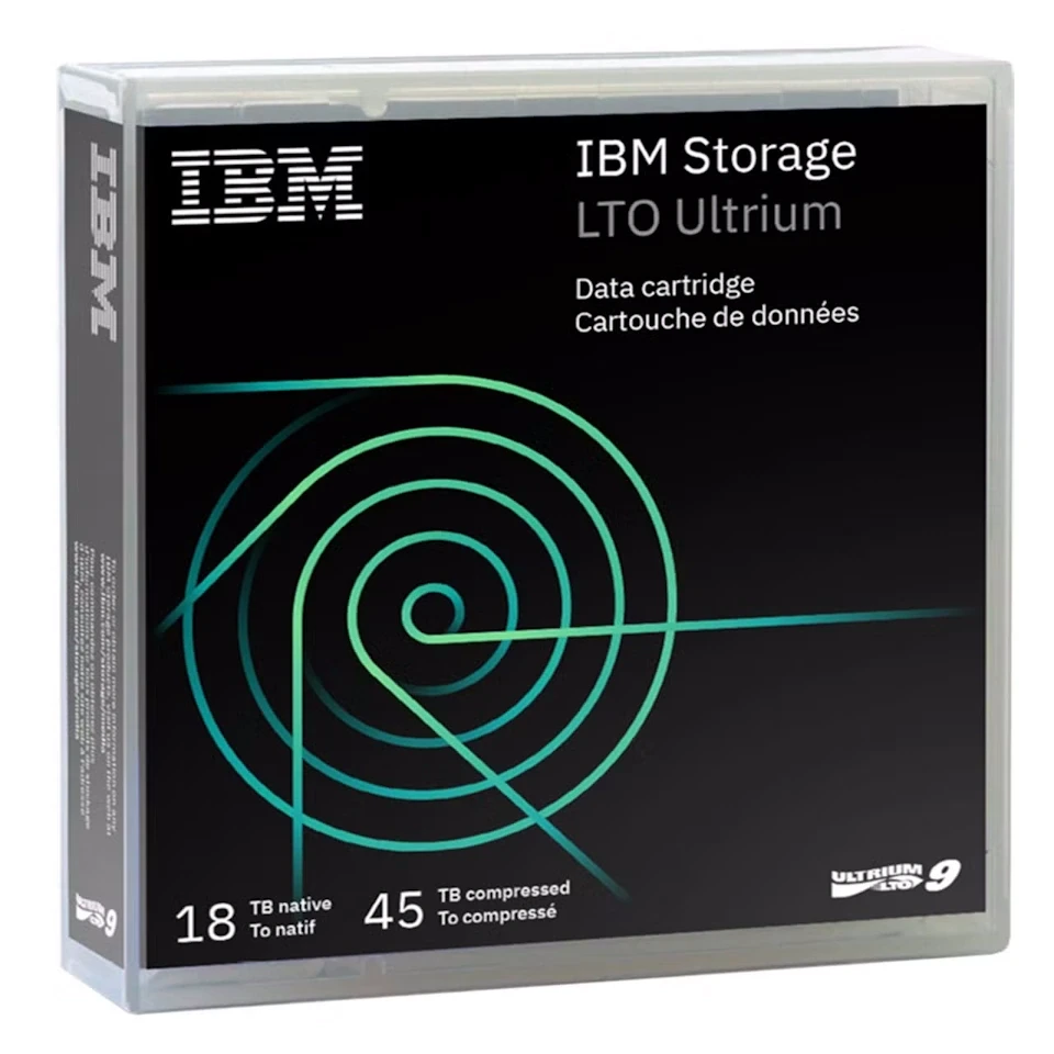 ibm-lto9-02xw568-data-cartridge IBM 02XW568 LTO-9 Ultrium 18TB/45TB RW Data Kartuş - Görsel 1